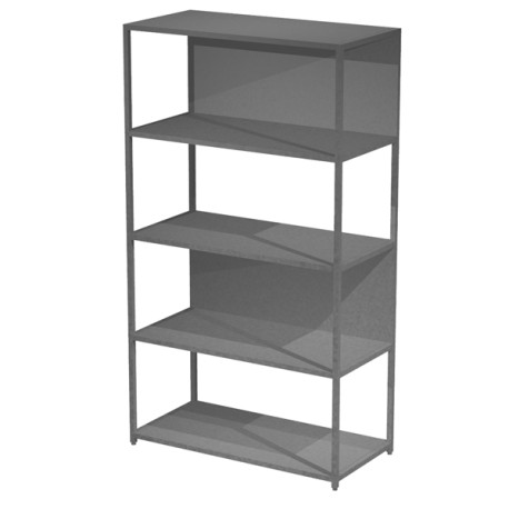 Libreria 5 ripiani Modular - 90 x 44 x 161 cm - struttura metal antracite - antracite