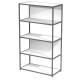 Libreria 5 ripiani Modular - 90 x 44 x 161 cm - struttura metal antracite - bianco