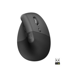 Logitech Lift Vertical Ergonomic Mouse - Mouse verticale - ergonomico - ottica - 6 pulsanti - senza