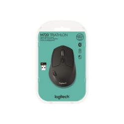 Logitech M720 Triathlon - Mouse - per destrorsi - ottica - 7 pulsanti - senza fili - Bluetooth, 2.4