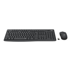 Logitech MK295 Silent - Set mouse e tastiera - senza fili - 2.4 GHz - Portoghese - grafite