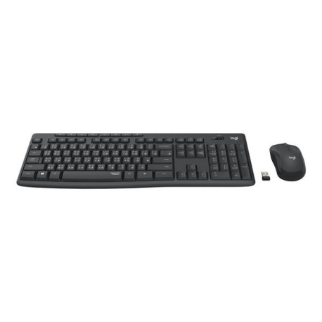 Logitech MK295 Silent - Set mouse e tastiera - senza fili - 2.4 GHz - Portoghese - grafite