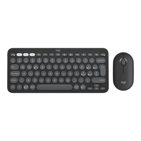Logitech Pebble 2 Combo - Set mouse e tastiera - senza fili - Bluetooth LE - QWERTY - italiana - ton