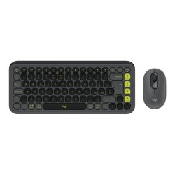 Logitech POP Icon Combo - Set mouse e tastiera - senza fili - Bluetooth LE - QWERTY - italiana - gra