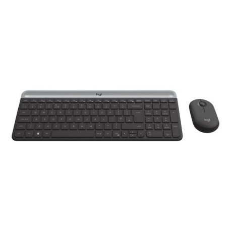 Logitech Slim Wireless Combo MK470 - Set mouse e tastiera - senza fili - 2.4 GHz - QWERTY - italiana
