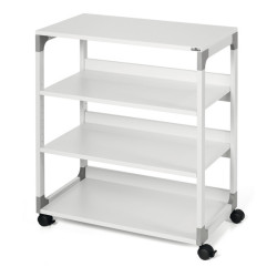 Mobile/carrello Multifunzione System 88 - con ruote - 4 ripiani - 75 x 43,2 x 87,9 cm - grigio - Dur