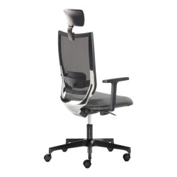 Poltrona semidirezionale Elite concept COTPGE - con braccioli regolabili e poggiatesta - grigio - Un