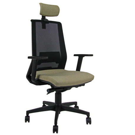 Poltrona semidirezionale Light LLNPG - con braccioli regolabili e poggiatesta - verde bruciato - Uni