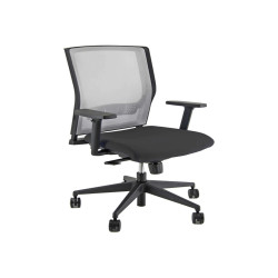 Poltrona semidirezionale X2 - con braccioli regolabili - nero/grigio - Unisit