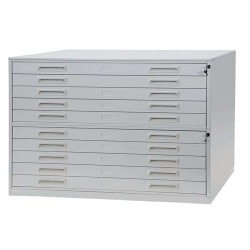 Portadisegni orizzontale - 10 cassetti - per fogli