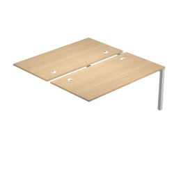Postazione doppia aggiuntiva per scrivanie AgorA' - 140x168x72,5 cm - rovere - Artexport