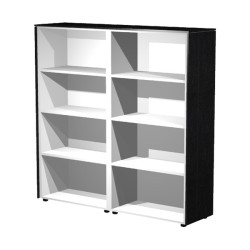 Coppia mobili medio alti a giorno Prestige - 162,8x43x158,2 cm - nero venato - Artexport