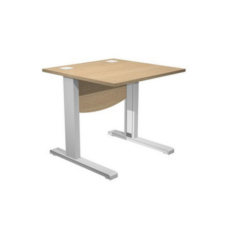 Scrivania Operativa Agorà Basic - fianchi a L metallo - 80 x 80 x L 73 cm - rovere