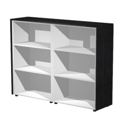 Coppia Prestige - mobili medi a giorno - 162,8x43x119,8 cm - nero venato - Artexport