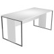 Scrivania singola Essence - 160 x 80 cm - Bianco - Gamba bianco