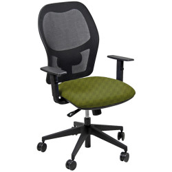 Seduta operativa Hubble HUHU - tessuto Fashion - braccioli regolabili - verde mela - Unisit