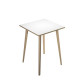 Tavolo alto Woody - 80 x 80 x 105 cm - rovere/bianco