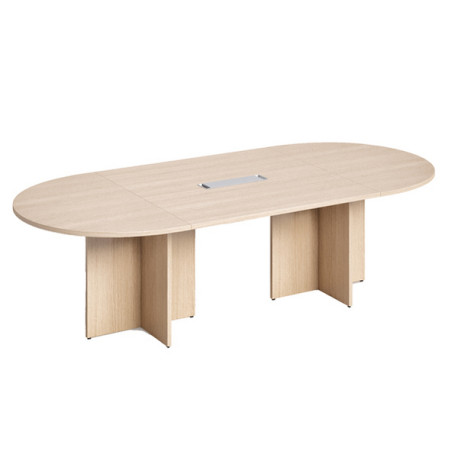 Tavolo riunione Agorà Direction - ovale - 140 x 120 x 73 cm - rovere