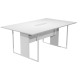 Tavolo riunione Essence - 180 x 110 cm - Bianco - Gamba bianca - Top bianco