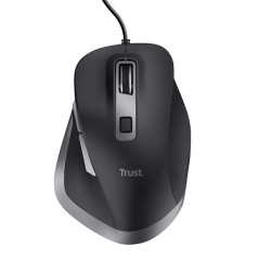 Trust Fyda Comfort - Mouse - eco - per destrorsi - ottica - 6 pulsanti - cablato - USB 2.0 - nero