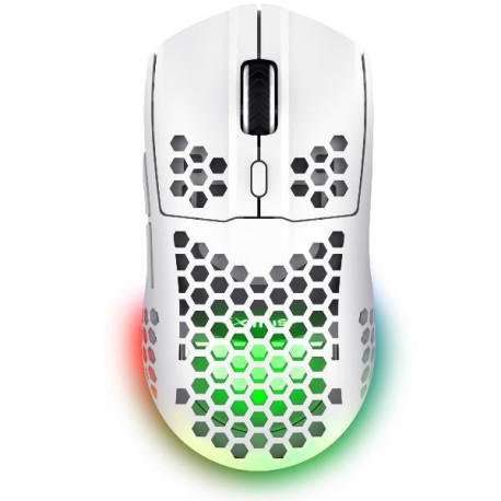 Trust MOUSE WIRELESS GAMING ULTRALEGGERO RGB 80 ORE AUTONOMIA RICARICABILE GXT 929 HELOX - BIANCO