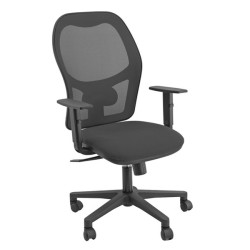 UNISIT HUBBLE HUVE - Sedia - braccioli - forma a T - girevole - nylon, polipropilene, rete - nero