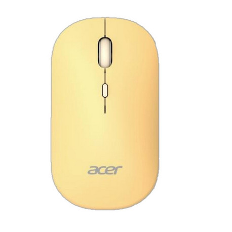 Acer AMR130, Ambidestro, RF senza fili + Bluetooth, 1600 DPI, Giallo
