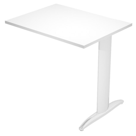 Allungo reversibile dx/sx per scrivanie Easy - 80 x 60 cm - Bianco/metal cromato