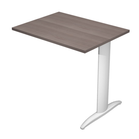 Allungo reversibile dx/sx per scrivanie Easy - 80 x 60 cm - Frassino toscano/grigio alluminio