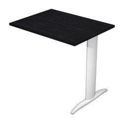 Allungo reversibile dx/sx per scrivanie Easy - 80 x 60 cm - Nero venato/grigio alluminio