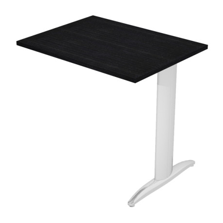 Allungo reversibile dx/sx per scrivanie Easy - 80 x 60 cm - Nero venato/metal cromato