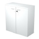 Armadio modulare basso - a 2 ante battenti - 90x44x85cm - bianco - Artexport