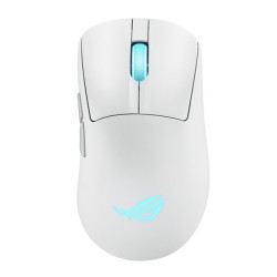 ASUS ROG Keris II Origin WHT, Mano destra, Ottico, RF Wireless + Bluetooth + USB Type-A, 42000 DPI,