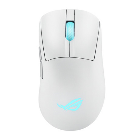 ASUS ROG Keris II Origin WHT, Mano destra, Ottico, RF Wireless + Bluetooth + USB Type-A, 42000 DPI,
